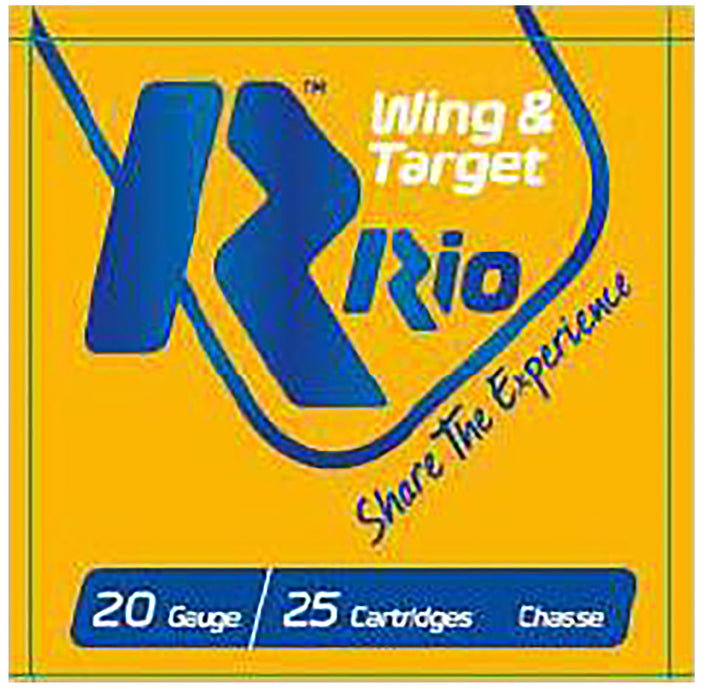 Rio Ammunition WT208 Wing & Target  20 Gauge 2.75" 7/8 oz 8 Shot 25 Per Box/ 10 Case