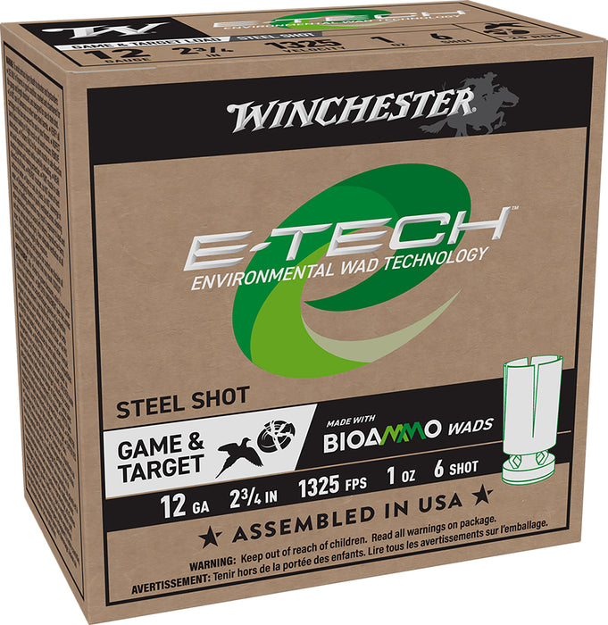 Winchester Ammo WCL12S6 E-Tech  12 Gauge 2.75" 1 oz 6 Shot 25 Per Box/ 10 Case