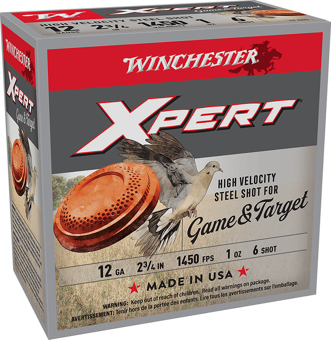 Winchester Ammo WE12GTHV6 Xpert High Velocity 12 Gauge 2.75" 1 oz 6 Shot 25 Per Box/ 10 Case