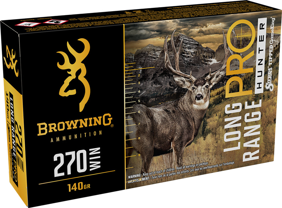 Browning Ammo B192502702 Long Range Pro  270 Win 140 gr 20 Per Box/ 10 Case