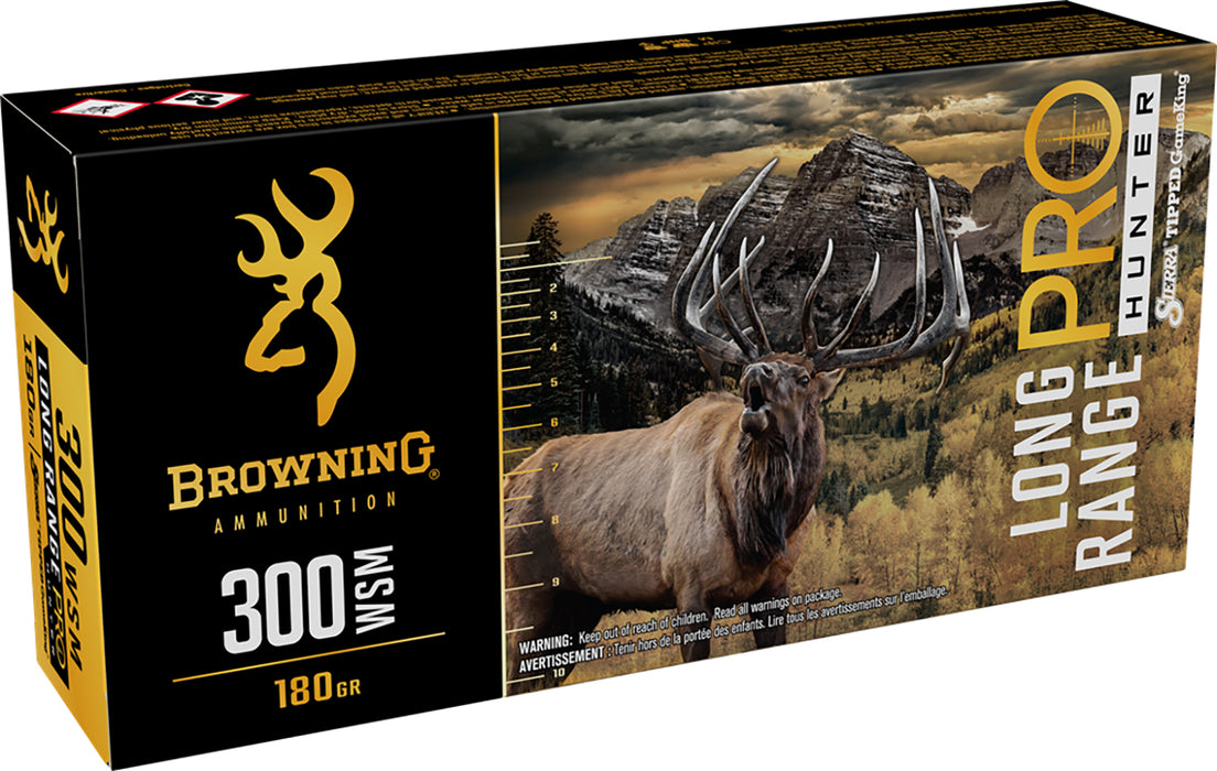 Browning Ammo B192530002 Long Range Pro  300 WSM 180 gr 20 Per Box/ 10 Case