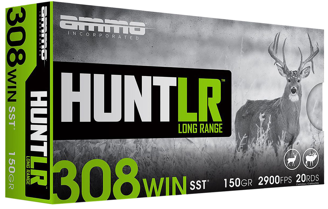 Ammo Inc 308150SSTA20 Hunt Long Range 308 Win 150 gr Super Shock Tip 20 Per Box/ 10 Case