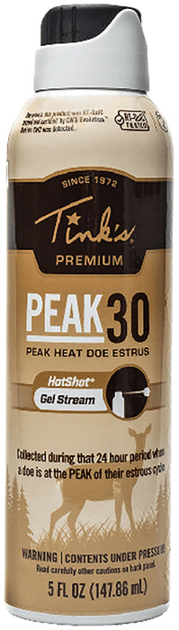 Tinks W6264 Peak30 Hot Shot Deer Doe In Estrus Scent Gel 5 oz Gel Stream