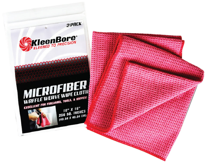 KleenBore MCR Microfiber Waffle Weave 18" x 18" 2 Pack