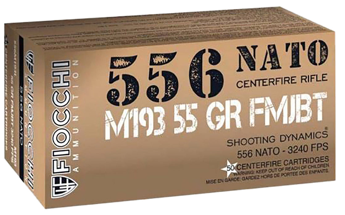 Fiocchi 556M193L   5.56 NATO 55 gr Full Metal Jacket 50 Per Box/ 20 Case