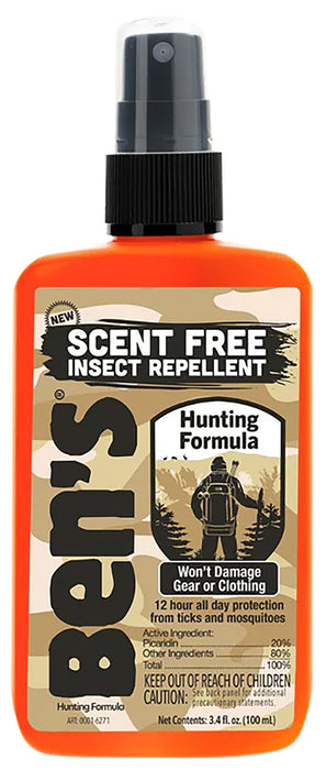 Adventure Medical Kits 00067366 Ben's Hunting Formula Unscented 3.40 oz Spray Repels Mosquitos/Ticks Effective Up to 12 hrs