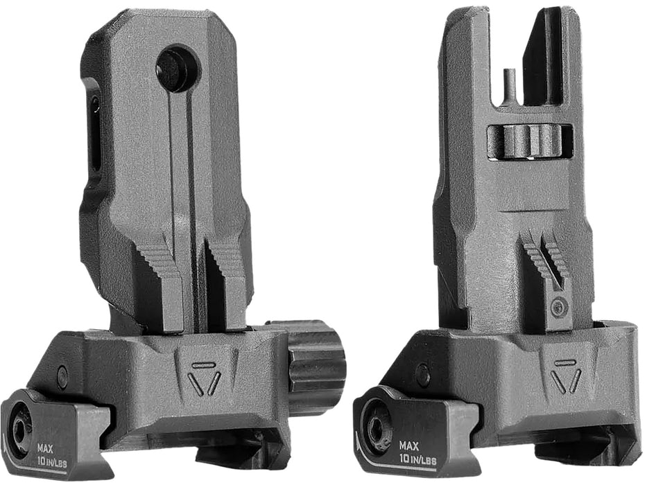 Strike Industries SPBUS Strike Polymer Backup Sights  Black Folding for AR-15