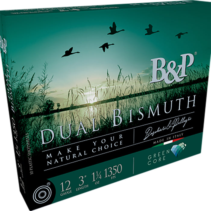 B&p Ammunition 12B4DB43 Dual Bismuth  12 Gauge 3" 1 1/4 oz Bismuth 3/4 Shot 10 Per Box/ 10 Case