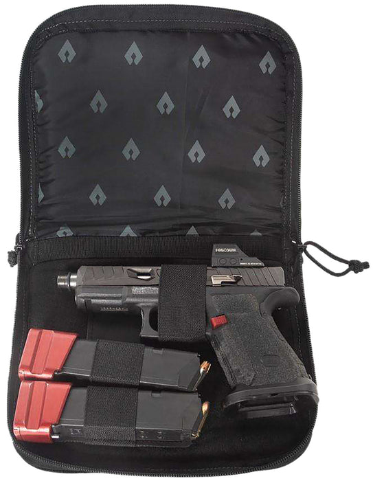 Advance Warrior Solutions SPC9 Single Pistol Case  9.50" Long Black Durable Soft Fabric Compatible w/ Most Standard Sized Pistols