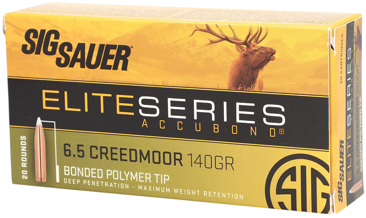 Sig Sauer E65CMPH14020 Platinum Hunter  6.5Creedmoor 140gr Bonded Polymer Tip 20 Per Box/10 Case