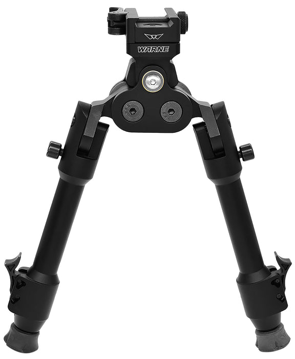 Warne 7923M Skyline Pro Bipod  Black Anodized QD Picatinny Head with Precision Legs