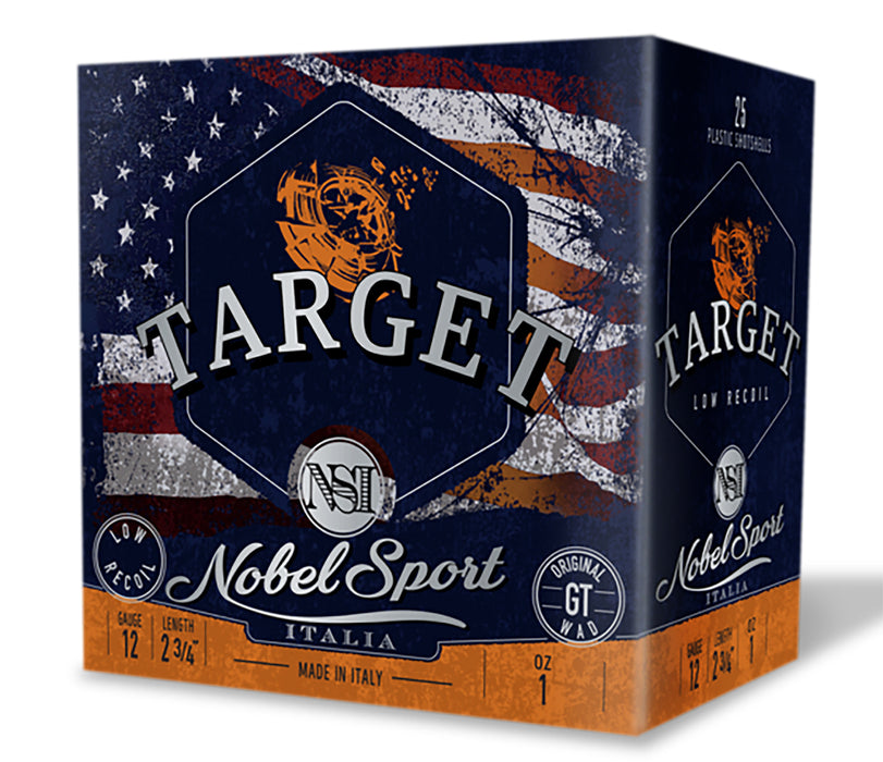 Nobel/eurosports Llc ANSLR185 Target Low Recoil 12Gauge 2.75" 1oz 8.5Shot 25 Per Box/10Case