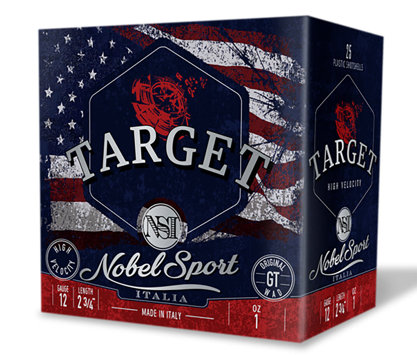 Nobel/eurosports Llc ANS121FSC8 Target  12Gauge 2.75" 1oz 8Shot 25 Per Box/10Case