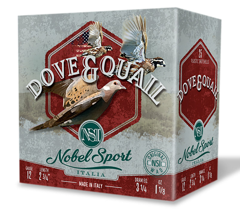 Nobel/eurosports Llc ANSF126 Dove & Quail  12Gauge 2.75" 1 1/8oz 6Shot 25 Per Box/10 Case