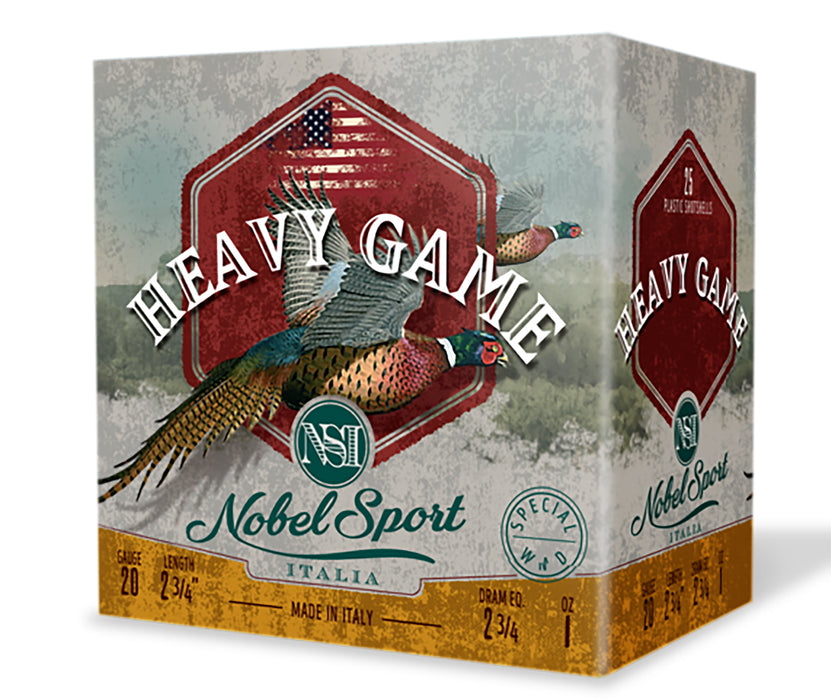 Nobel/eurosports Llc ANSH2075 Heavy Game  20Gauge 2.75" 1oz 7.5Shot 25 Per Box/10Case