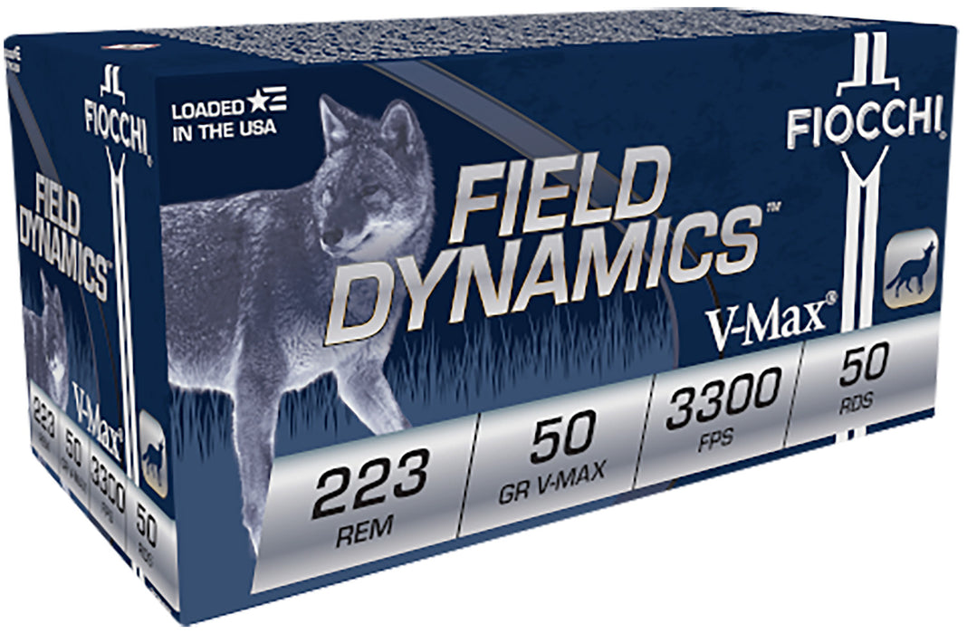 Fiocchi 223HVA20 Field Dynamics  223Rem 50gr V-Max 20 Per Box/10 Case