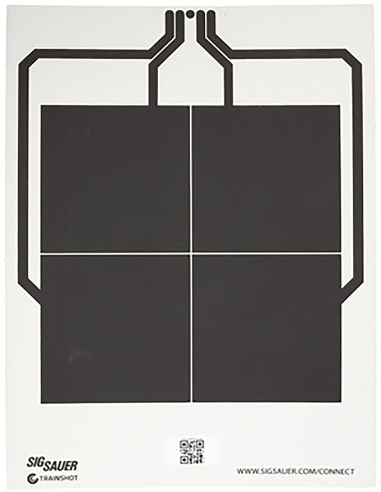 Sig Sauer SCT356 T300 Replacement Target 4 Square Hanging Black/White