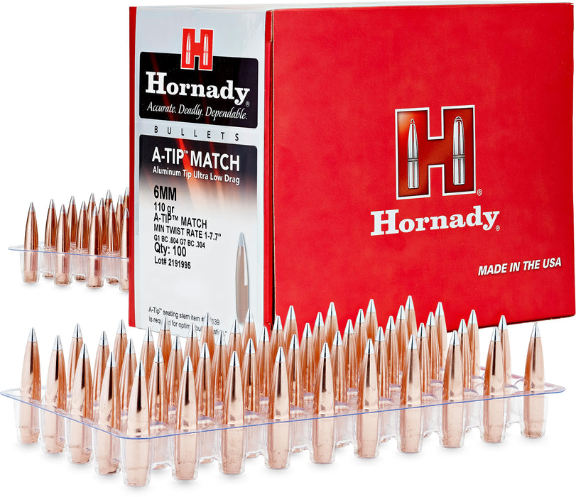 Hornady 261792   6.5mm .264 135gr A-Tip Match 500 Per Box/6 Case