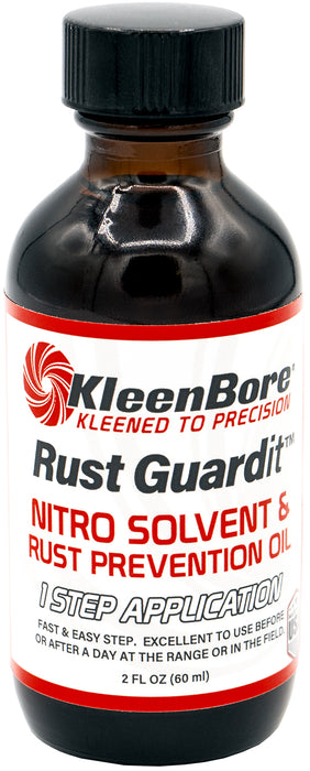 KleenBore RG2BCASE Rust Guardit  Nitro Solvent & Rust Prevention Oil Refill Bottle 2oz/12 per case