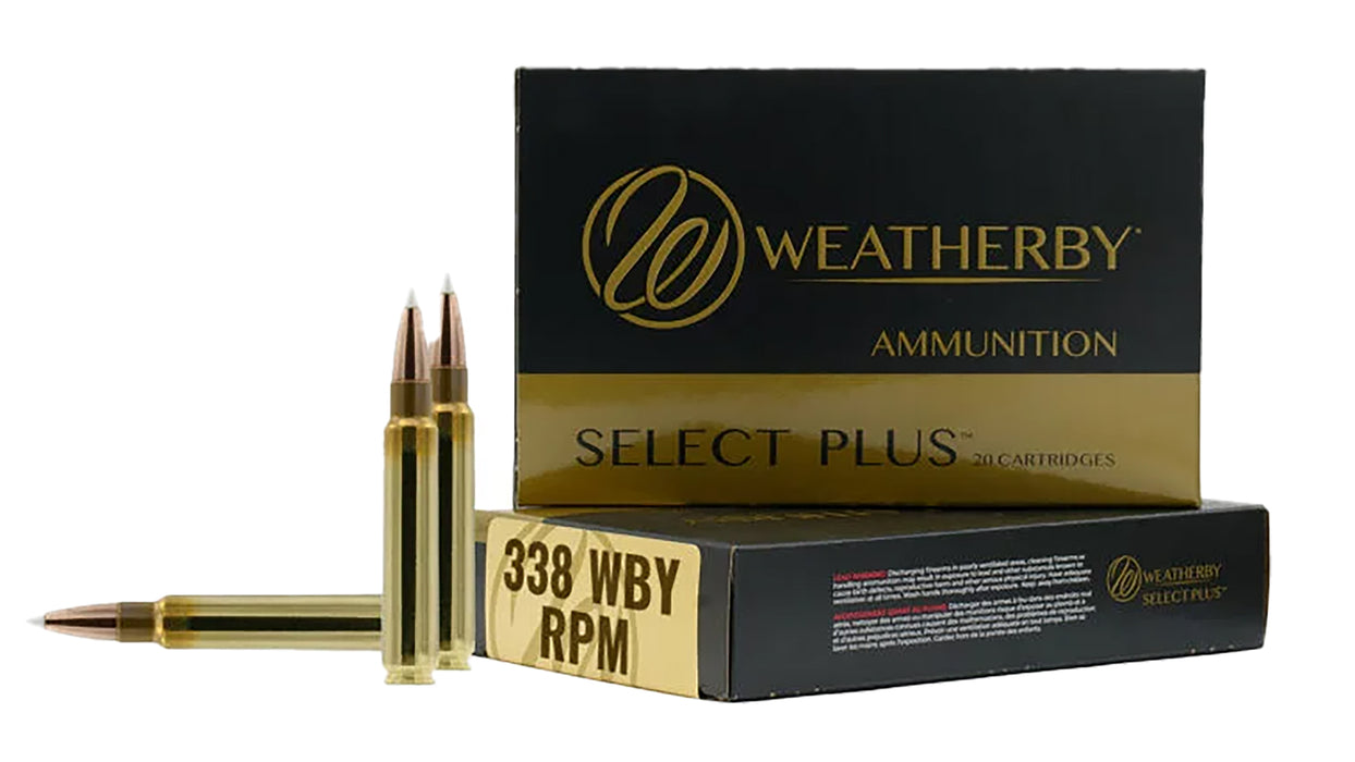 Weatherby B338185TTSX Select Plus  338WBY RPM 185gr TTSX Boat Tail 20 Per Box/10 Case