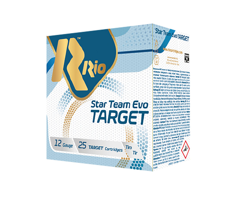 Rio Ammunition STT32LR8 Star Team EVO Target 12Gauge 2.75" 1 1/8oz 8Shot 25 Per Box/10 Case