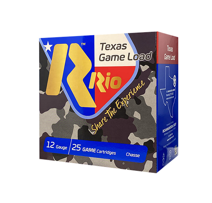 Rio Ammunition TG366TX Texas Game Load High Velocity 12Gauge 2.75" 1 1/4oz 6Shot 25 Per Box/10 Case