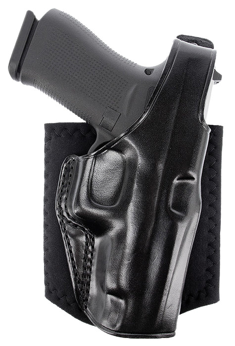 Galco AG800B Ankle Glove  Size Fits Ankles up to 13" Black Leather Hook & Loop Compatible w/ Glock 43/43X/Taurus GX4/CZ P-10 Right Hand