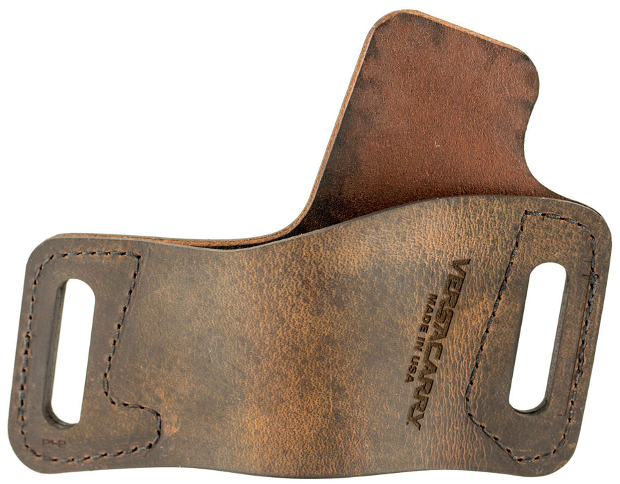 Versacarry WBOWB21 Protector S1 OWB Distressed Brown Leather Belt Slide Fits Beretta 92FS Right Hand