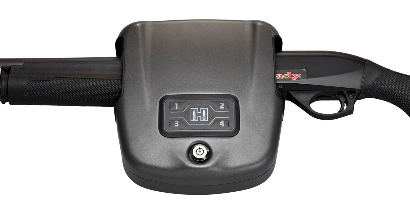 Hornady 98180 Rapid Safe Shotgun Wall Lock RFID Access Code Key Entry Black Steel Holds Shotgun 8.50" L x 9.20" W x 2.70" D