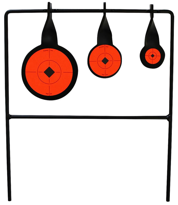 Birchwood Casey 46322 World of Targets Qualifier Rimfire Pistol/Rifle AR500 Steel Black/Orange Bullseye Illustration Impact Enhancement Motion