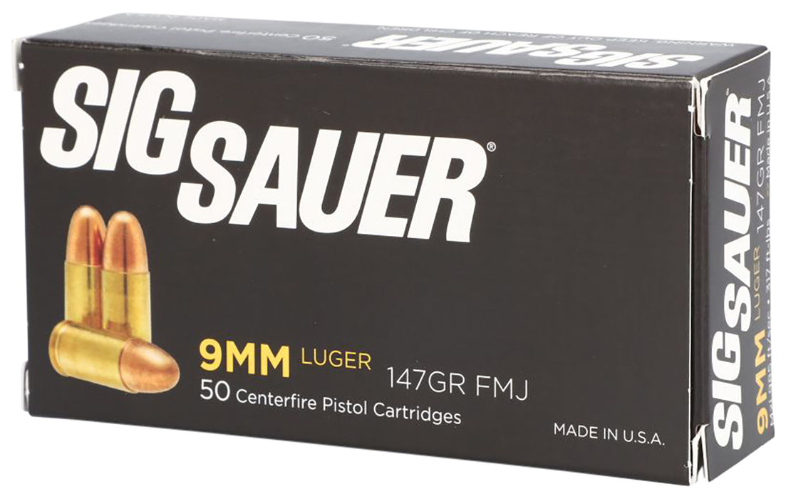 Sig Sauer E9MMB350 Elite Ball  9mm Luger 147 gr 985 fps Full Metal Jacket (FMJ) 50 Bx/20 Cs