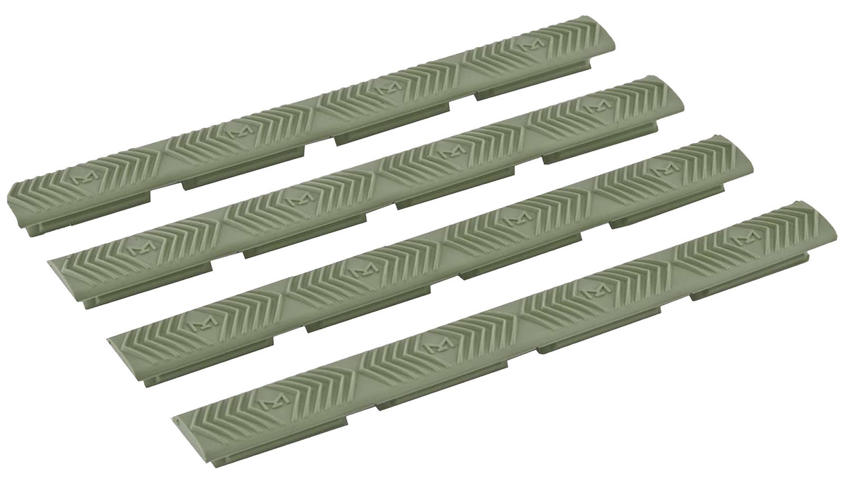 Ergo 4332OD WedgeLok Slot Cover  OD Green Rubber, 7 Slot Low Profile w/Aggressive Texture 4 Per Pack