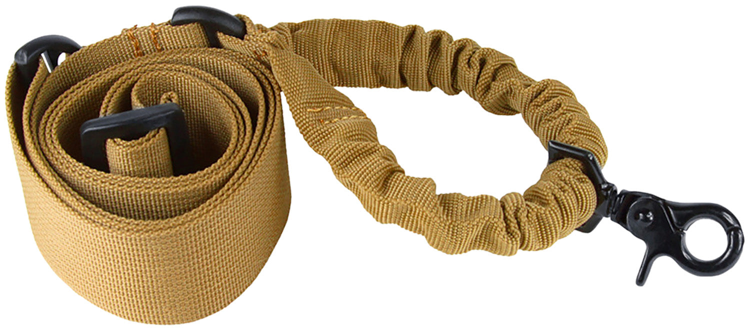 Aim Sports AOPST One Point  made of Tan Elastic with 25" OAL & Bungee Design for Rifles