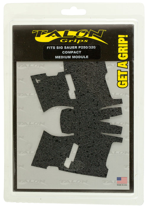 Talon Grips 001R Adhesive Grip  Textured Black Rubber for Sig Compact P320, P250, M17, M18 with Medium Grip Module