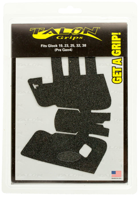 Talon Grips 104G Adhesive Grip  Compatible w/Glock Gen1-3 19/23/25/32/38, Black Textured Granulate