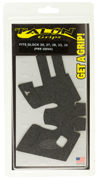 Talon Grips 105G Adhesive Grip  Compatible w/Glock 26/27/28/33/39 Gen3, Black Textured Granulate