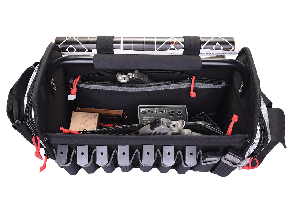 GPS Bags 1708RTB Tote  Black 600D Polyester with Storage Pockets, Pull-Out Rain Cover & Visual ID Storage System