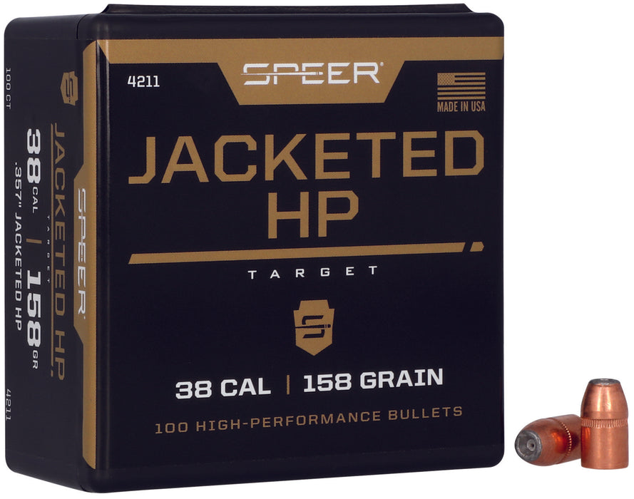 Speer 4211 Handgun  38 Cal .357 158 gr Jacket Hollow Point 100 Per Box/ 5 Case