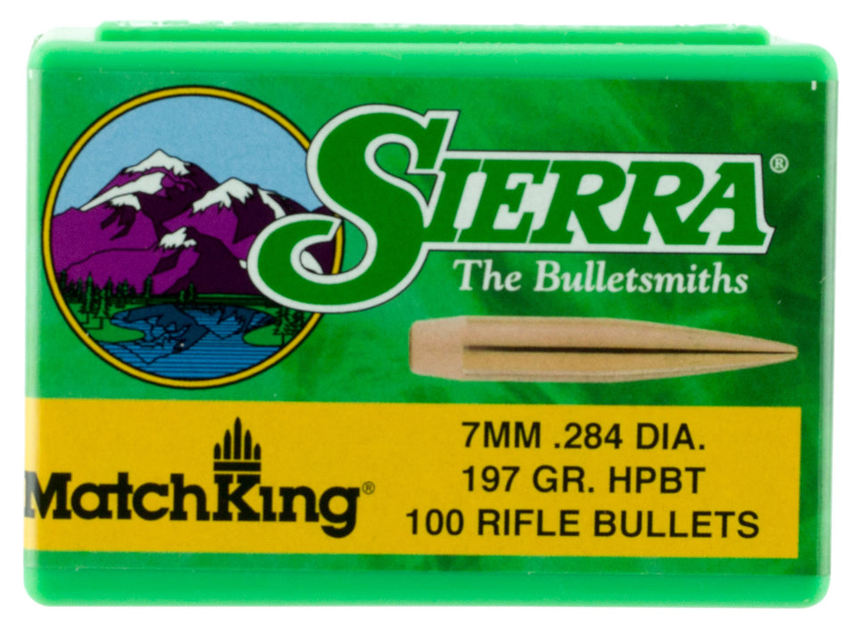 Sierra 1997 MatchKing  7mm .284 197 gr Hollow Point Boat Tail/ 100 Per Box