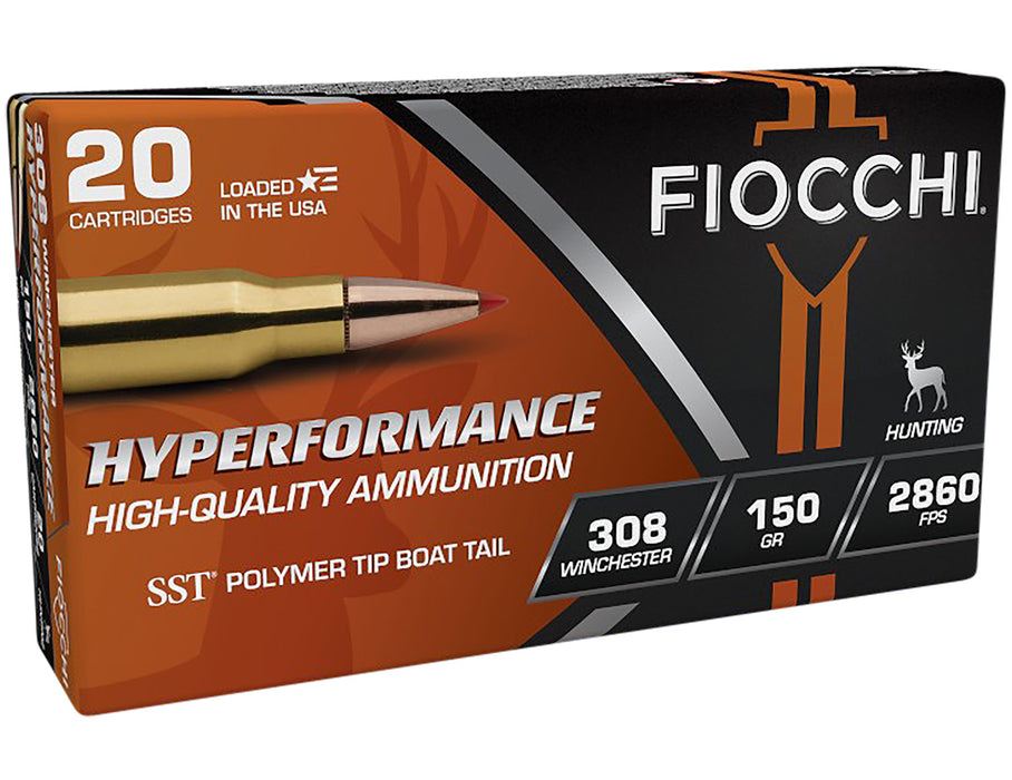 Fiocchi 308HSA Extrema  308 Win 150 gr 2860 fps Super Shock Tip (SST) 20 Bx/10 Cs