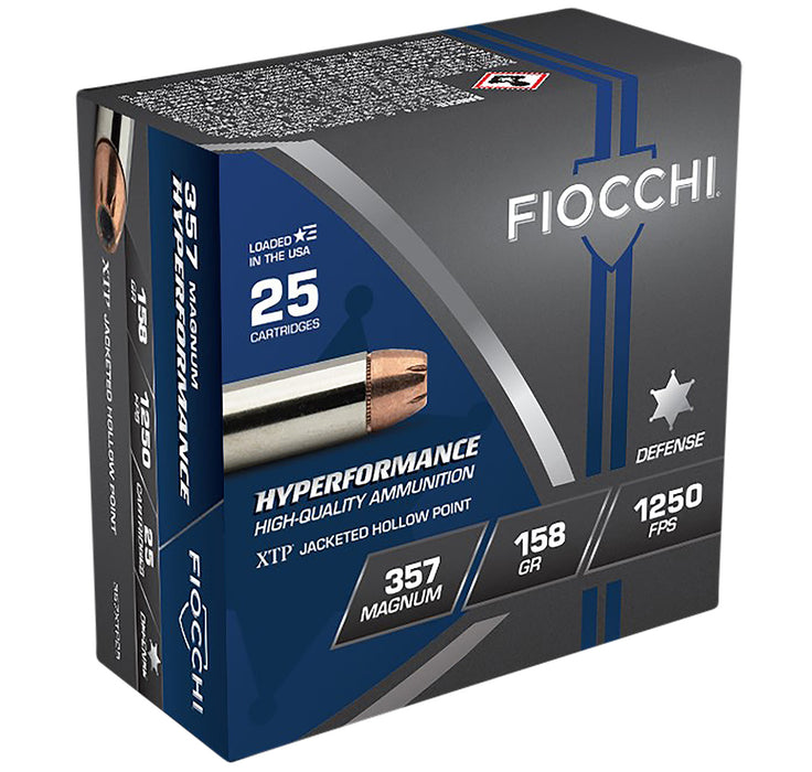 Fiocchi 357XTP25 Hyperformance  357 Mag 158 gr 1250 fps Hornady XTP Hollow Point 25 Bx/20 Cs