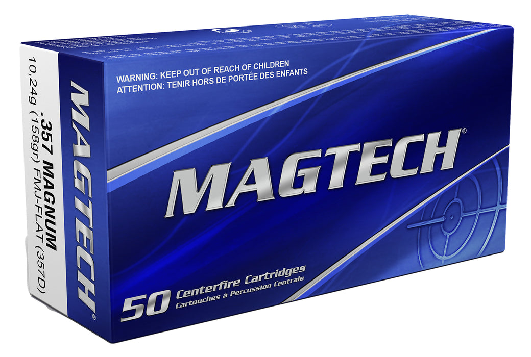 Magtech 357D Range/Training  357 Mag 158 gr 1235 fps Full Metal Jacket Flat Point (FMJFP) 50 Bx/20 Cs