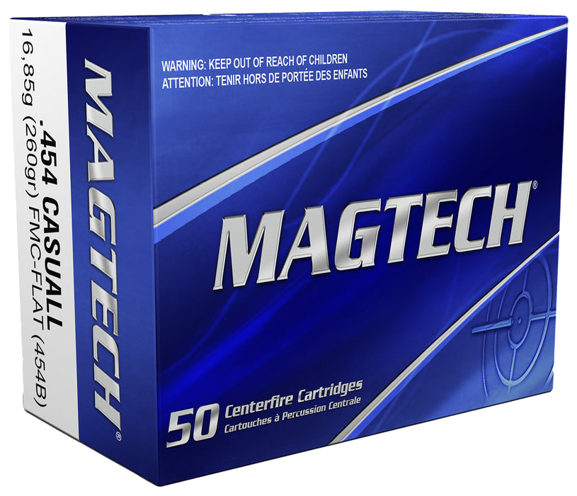 Magtech 454B Range/Training  454 Casull 260 gr 1798 fps Full Metal Jacket Flat Nose (FMJFN) 20 Bx/50 Cs