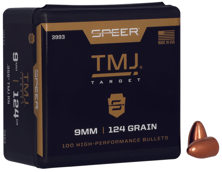 Speer 3993 TMJ  9mm .355 124 gr Total Metal Jacket 100 Per Box/ 5 Case