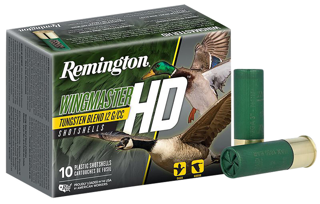 Remington Ammunition 20687 Wingmaster HD  12 Gauge 3" 1 3/8 oz 1450 fps Tungsten Blend 4 Shot 10 Bx/10 Cs