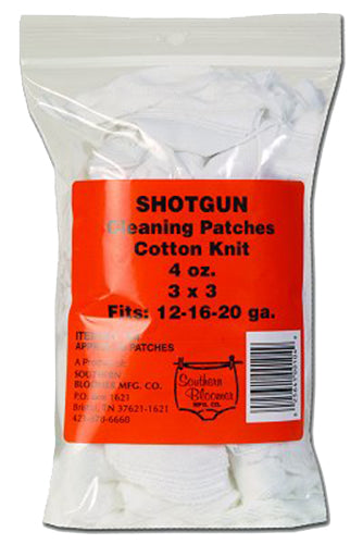 Southern Bloomer 104 Cleaning Patches Shotgun 12ga, 16ga, 20ga Cotton 85 Per Bag