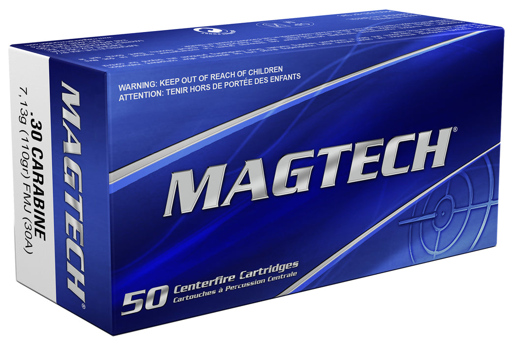 Magtech 30A Tactical/Training  30 Carbine 110 gr 2000 fps Full Metal Jacket (FMJ) 50 Bx/20 Cs