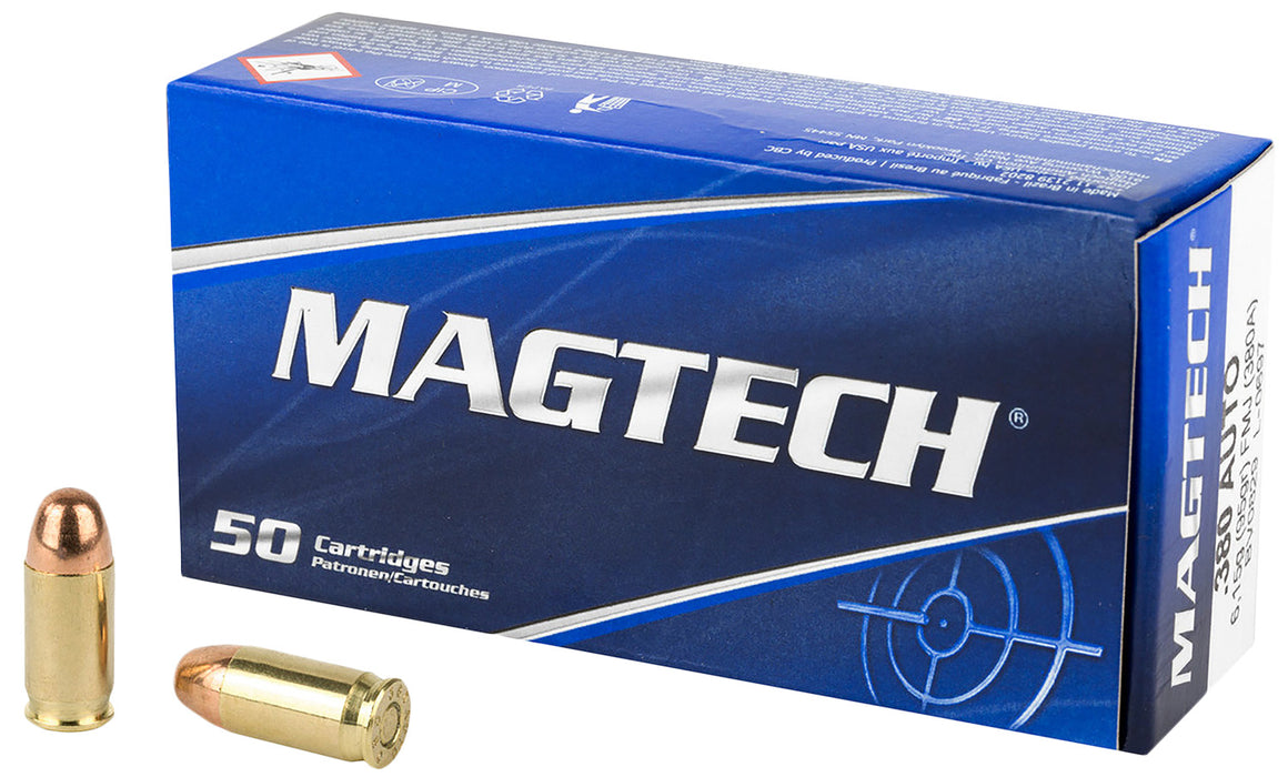 Magtech 380A Range/Training  380 ACP 95 gr 951 fps Full Metal Jacket (FMJ) 50 Bx/20 Cs