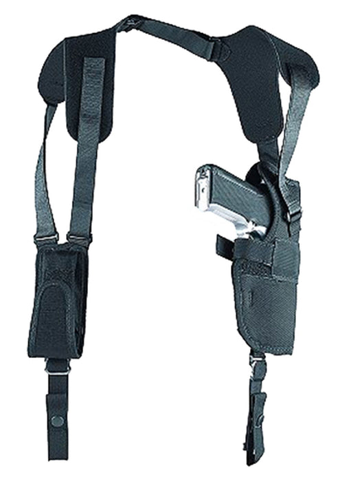 Uncle Mike's 83011 Sidekick Vertical Shoulder Holster Shoulder Size 01 Black Cordura Harness Fits Med/Large Semi Autos Fits 3-4" Barrel Right Hand