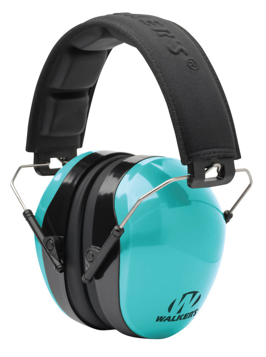 Walker's GWPDCPMLTL Advanced Protection Passive Muff 26 dB Over the Head Aqua Blue/Black Polymer